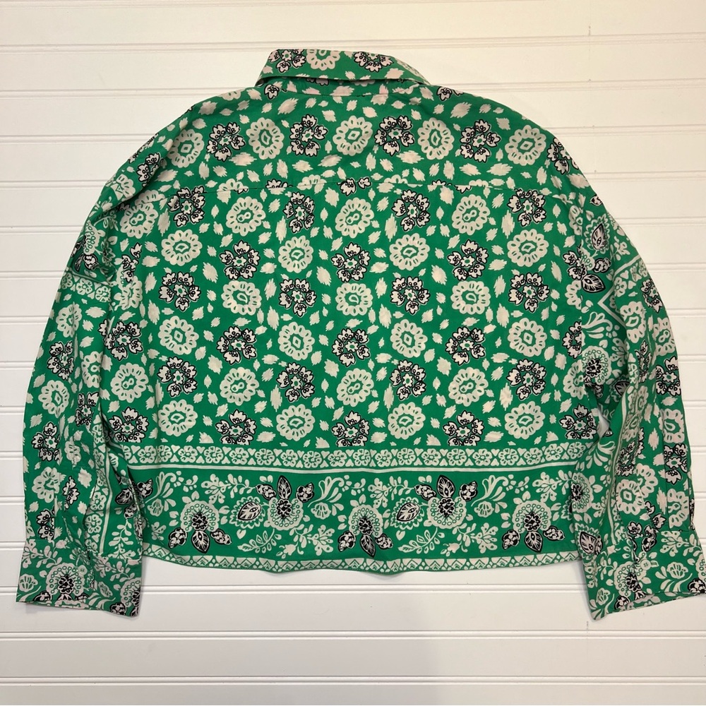 Zara Green Patterned Women Shorts - Picture 12 of 16